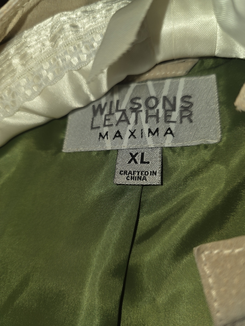Vintage Wilsons Leather Women's Suede Crop Military-Inspired Jacket Light Beige - Picture 5 of 5